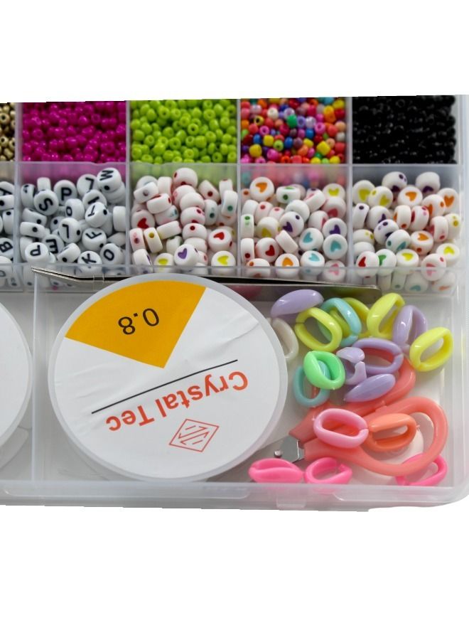 child toy Colourful Bracelet Beads And A-Z Alphabet Letter Art Starter DIY Bead Making Kit For Kids  - Image 3