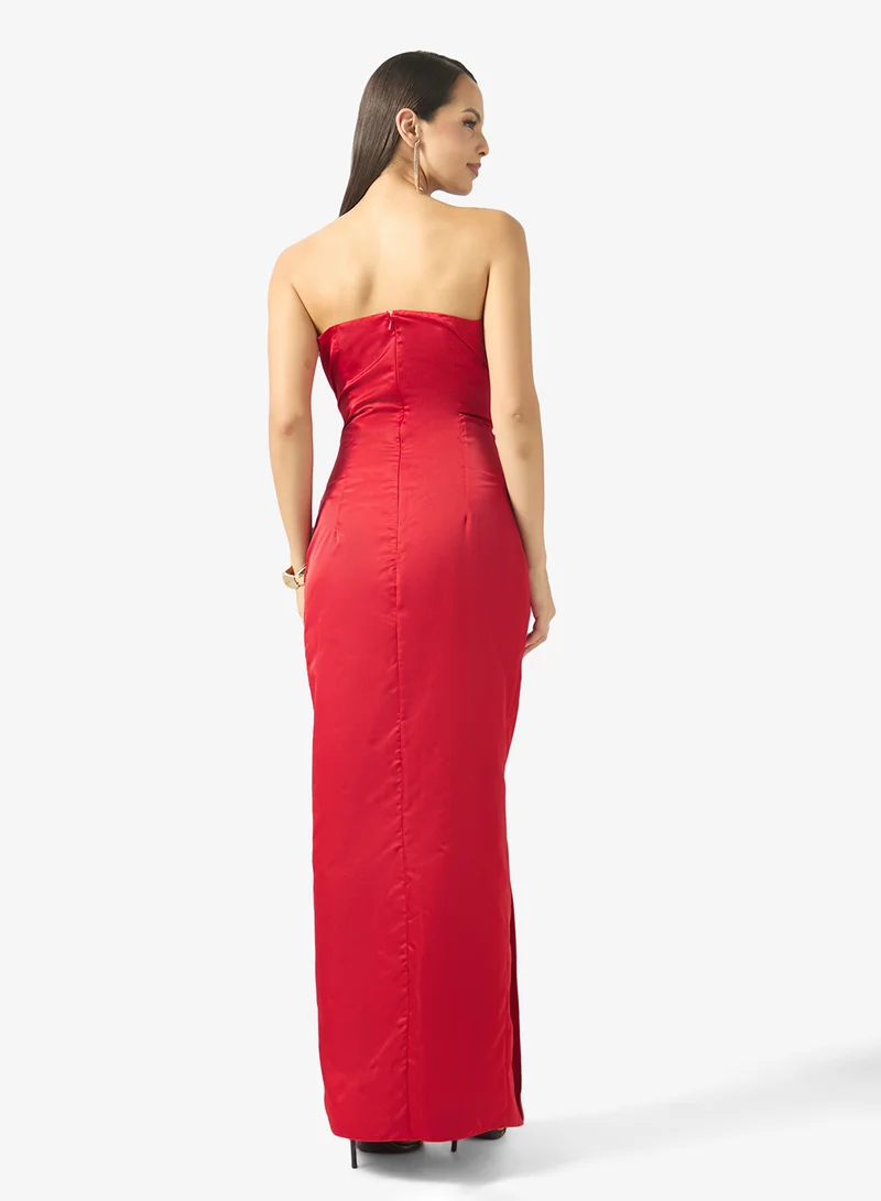 Namshi X  Halter Neck Dress With 3D Floral for Women | Best Price UAE
