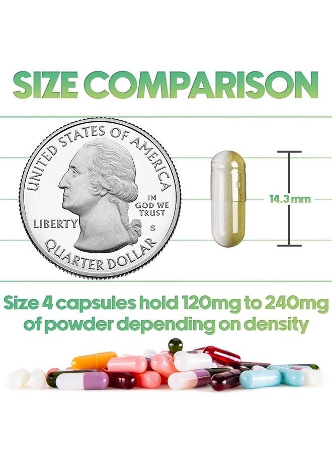XPRS Nutra - Size 4 Empty Capsules - 100 Count Small Empty Gelatin Capsules - Empty Pill Capsules - DIY Capsule Filling - Bovine Pill Capsules Empty Gel Caps (Blue/White) - Image 1