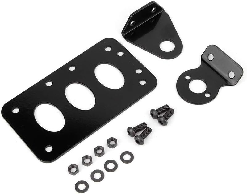 Heavy Duty Black Metal Motorcycle License Plate Holder Tail Light Bracket For Large Displacement Bikes - Image 1