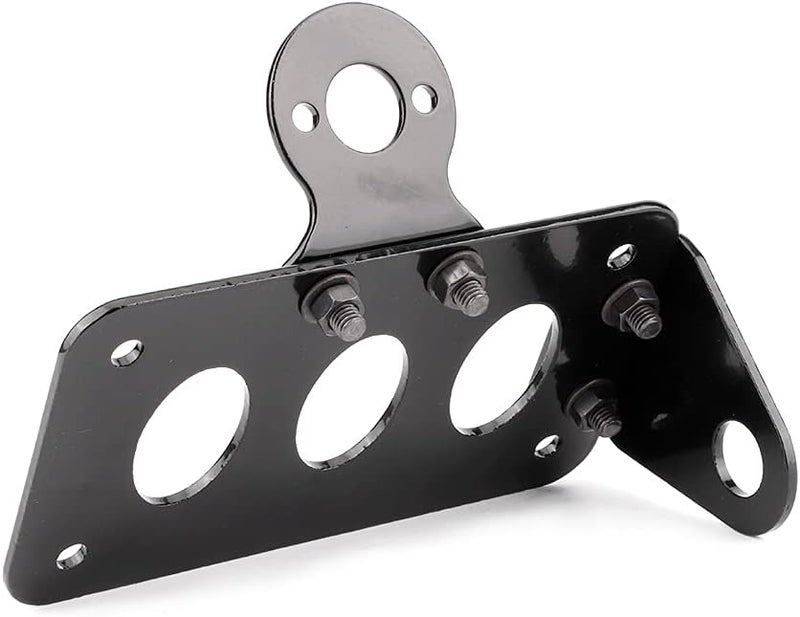 Heavy Duty Black Metal Motorcycle License Plate Holder Tail Light Bracket For Large Displacement Bikes - Image 4