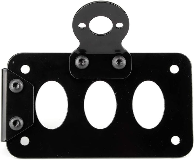 Heavy Duty Black Metal Motorcycle License Plate Holder Tail Light Bracket For Large Displacement Bikes - Image 5
