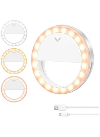 Selfie Ring Lights,LED Circle Phone Light for Laptop Camera Photography Video,Clip On Rechargeable Mini Light for Zoom Call,Selfie,Men Birthday - pzsku/Z32EB6BE1D0635EDAC668Z/45/_/1688552889/b9080dd9-44ac-48bd-8856-520d97b484b4