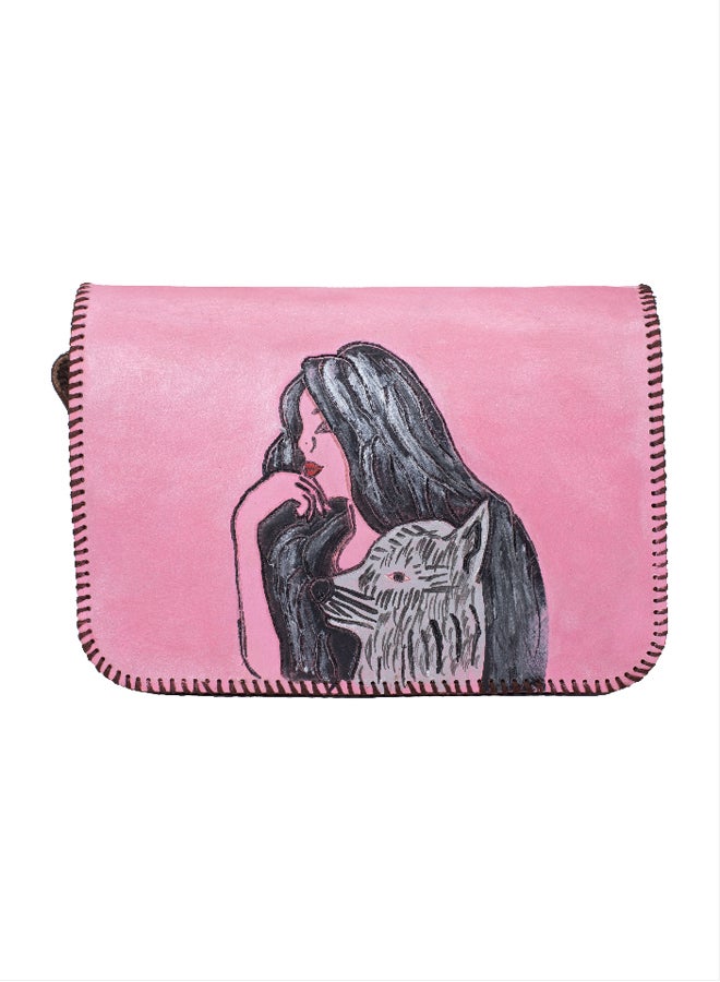 Sheer Fashionable Leather Crossbody Bag - Image 1