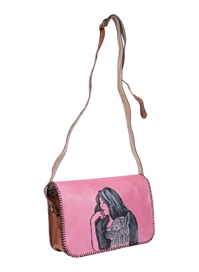 Sheer Fashionable Leather Crossbody Bag - Image 4