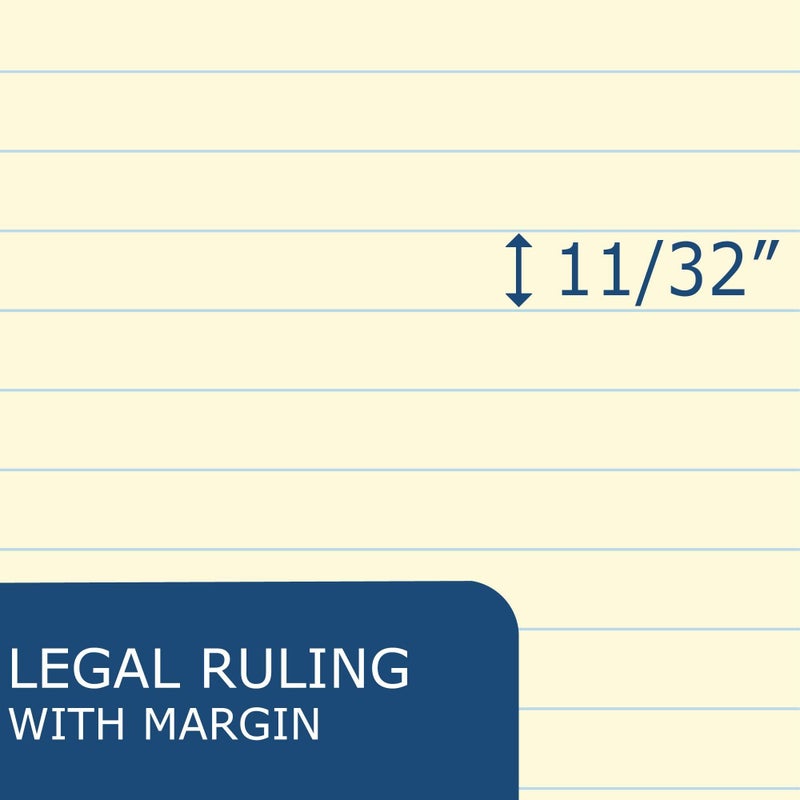 ROARING SPRING Enviroshades Recycled Colored Legal Pads, Ivory, 12 Pack, 8.5" x 11", Legal Ruled, 50 Sheets Per Pad, 15 lb Perforated Paper, Made in USA - Image 4