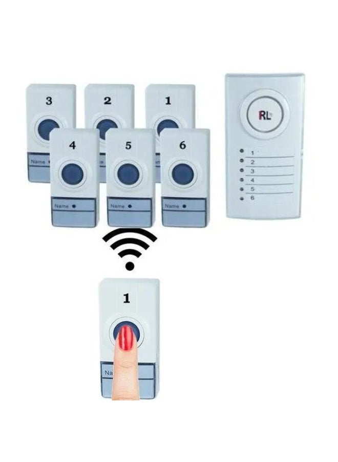 آر إل طقم جرس باب لاسلكي بست مناطق - جرس باب رقمي 6 في 1 بتقنية توفير الطاقة، مقاس 11.4 بوصة، وفتحات اسم قابلة للتخصيص - Image 3