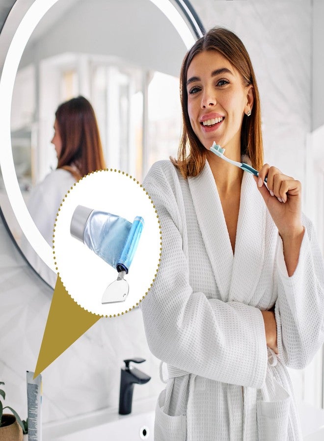 Exircy 2 Pcs Stainless Steel Toothpaste Tube Squeezer Metal Tube Squeezer Key Metal Roller Dispenser Key for Toothpaste Cosmetic Cream Paint Tubes (Silver) - Image 4