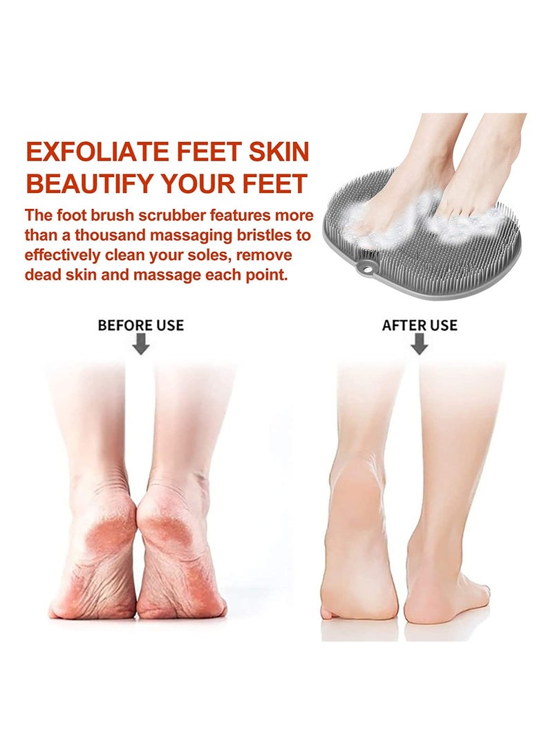 Zikra Foot Scrubber Cleaner Massager Shower Care for Use in Men Women to Improve Circulation Soothe Achy Feet & Reduce Pain Non Slip Suction Cups - Image 2