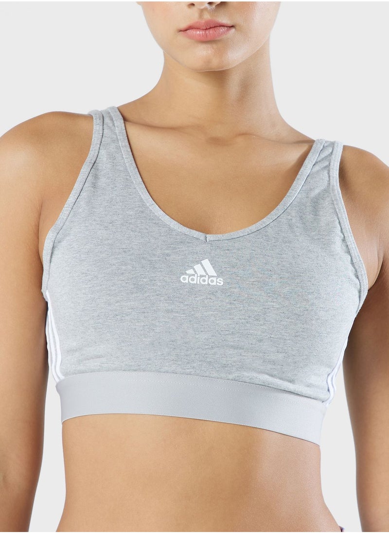 Adidas - 3 Stripe Essential Sports Bra - Image 1