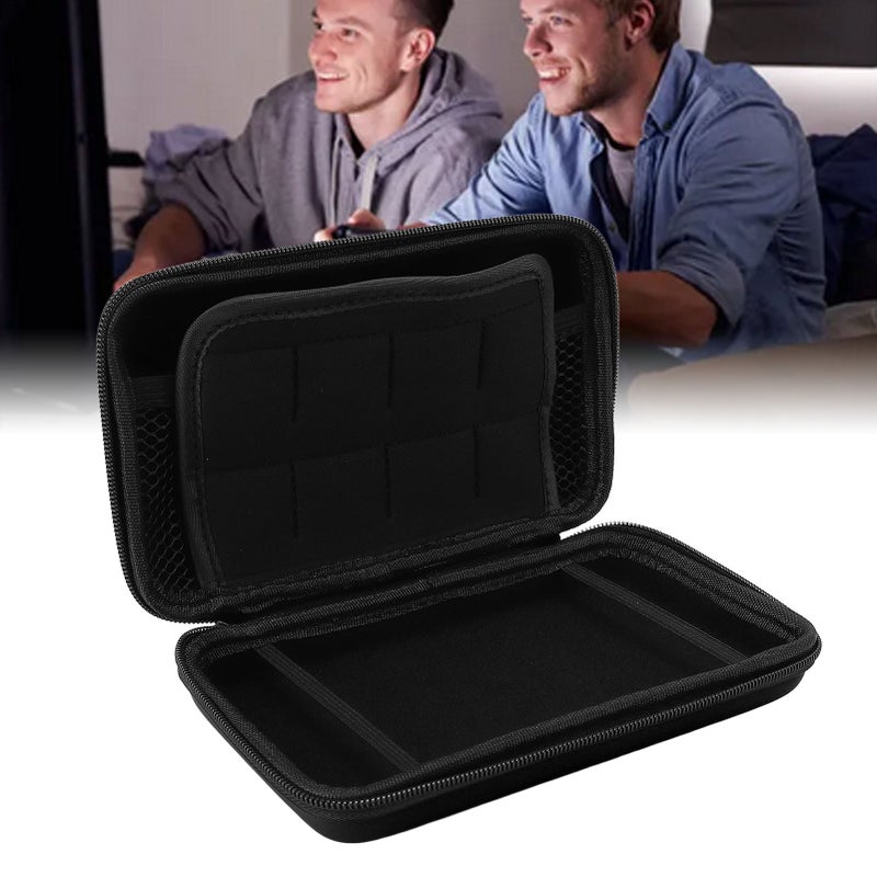 Game Console Carrying Case Portable with 8 Game Slot Inner Pocket Hard Shell Travel Protective Case for New 3DS XL Black - Image 3