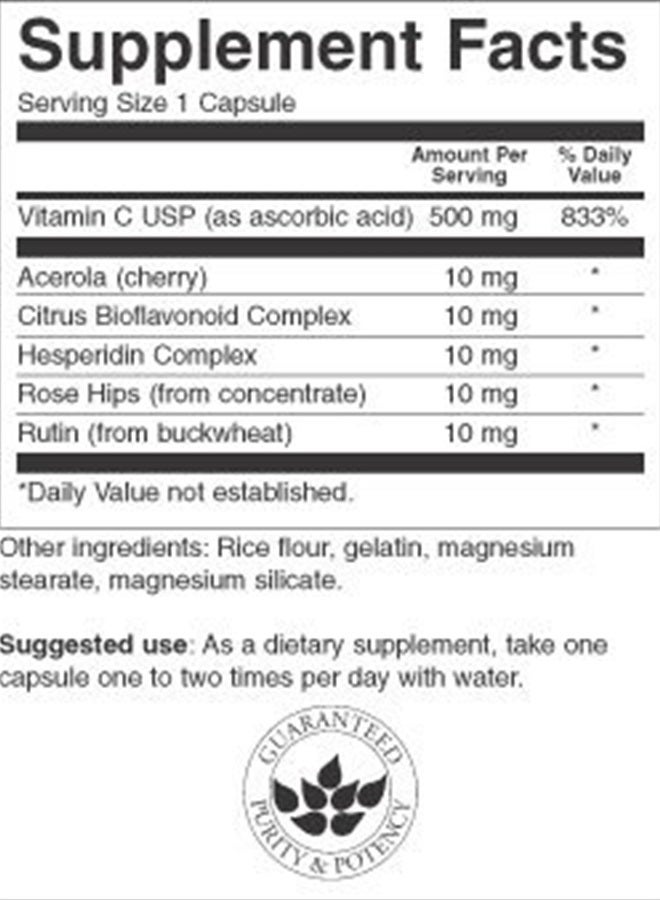 SWANSON Vitamin C Formula Immune System Support Skin Cardiovascular Health Antioxidant Supplement 50 mg 250 Capsules - Image 3