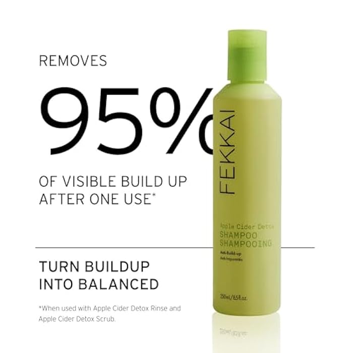 FEKKAI Apple Cider Detox Hair Recovery Duo - Includes Shampoo (2 oz) + Clarifying Scrub (7.5 oz) - Free of Sulfates, Parabens, Phthalates - Vegan, Cruelty-Free - Image 2
