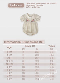 Bafanou ‌Bafanou Summer Floral Baby Girls Romper Newborn Embroidered Playsuit Outfit Soft 0-24M Clothes  - Image 2