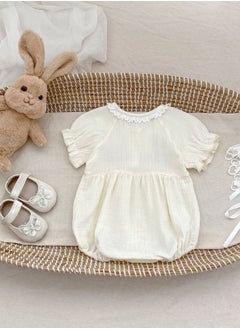 Bafanou ‌Bafanou Summer Floral Baby Girls Romper Newborn Embroidered Playsuit Outfit Soft 0-24M Clothes  - Image 4