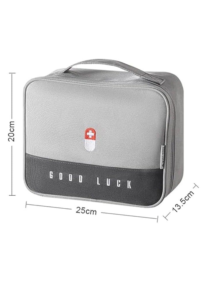 erorex First Aid Bags, Gray Polyester Home Emergency Medical Kit, Family Medicine Bag,Travelling Camping Car Workplace Kit Bags, Indoor & Outdoor Cosmetic Organizer - Image 4