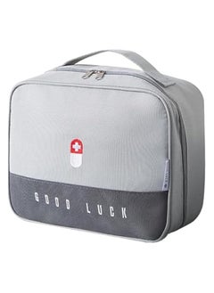 erorex First Aid Bags, Gray Polyester Home Emergency Medical Kit, Family Medicine Bag,Travelling Camping Car Workplace Kit Bags, Indoor & Outdoor Cosmetic Organizer  - Image 1