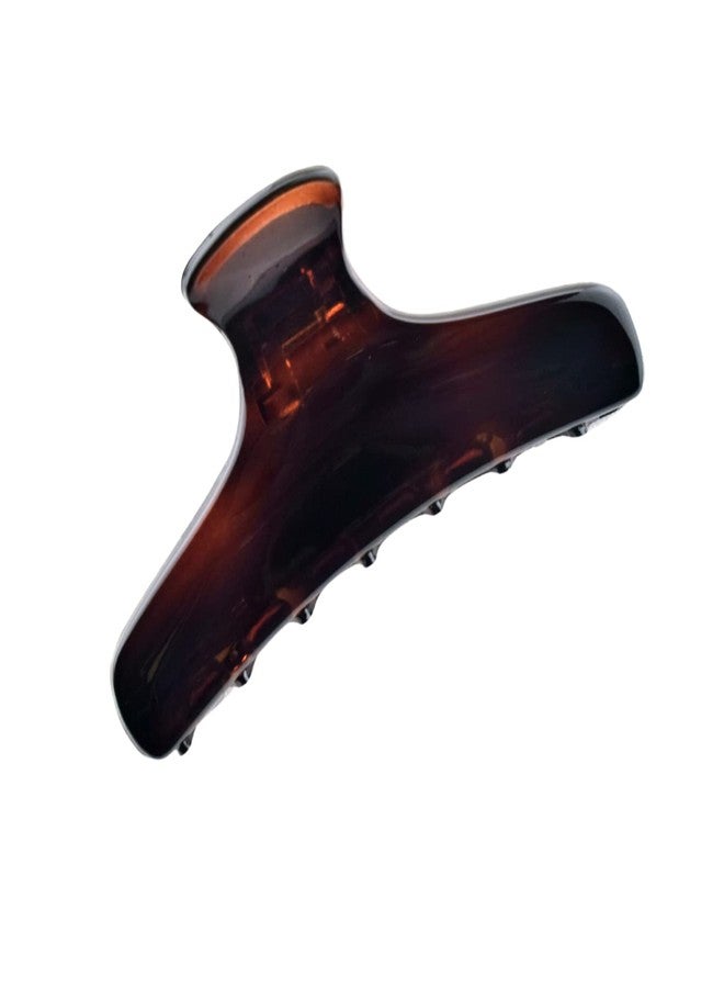 Parcelona French Flat Small Tortoise Brown Shell Narrow Salon Jaw Hair Claw Clip Clutcher Clamp - Image 1
