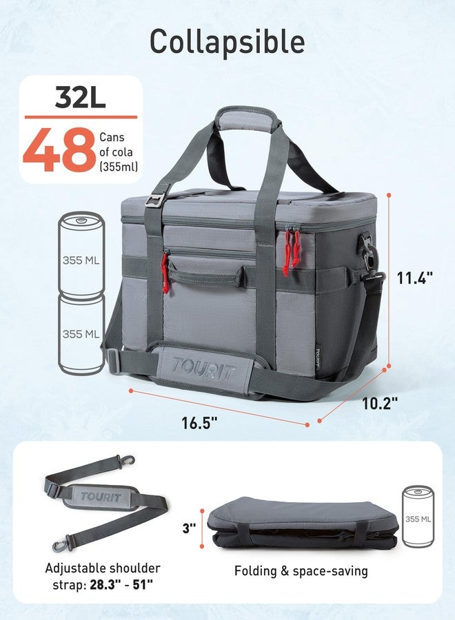TOURIT Cooler Bag 48-Can Insulated Soft Cooler Large Collapsible Cooler Bag 32L Lunch Coolers for Picnic, Beach, Work, Trip, Light Blue - Image 4