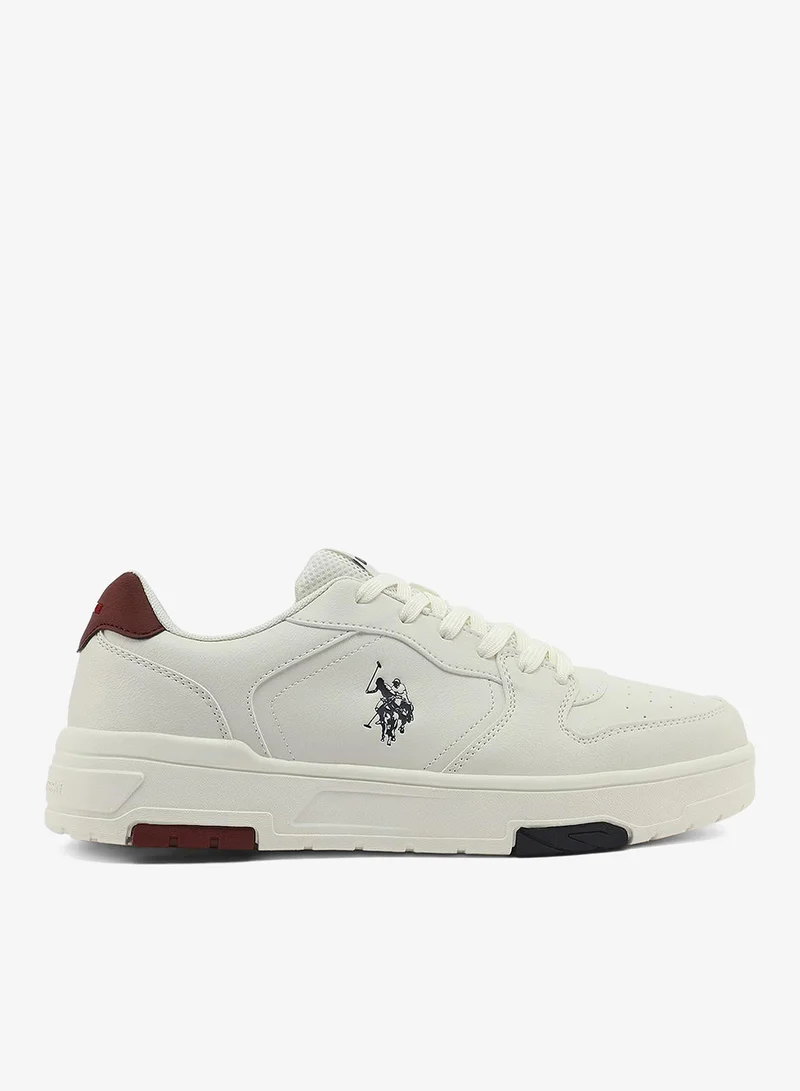 U.S. Polo Assn. Men's White Sneakers - Lightweight, Breathable and Comfortable Shoes