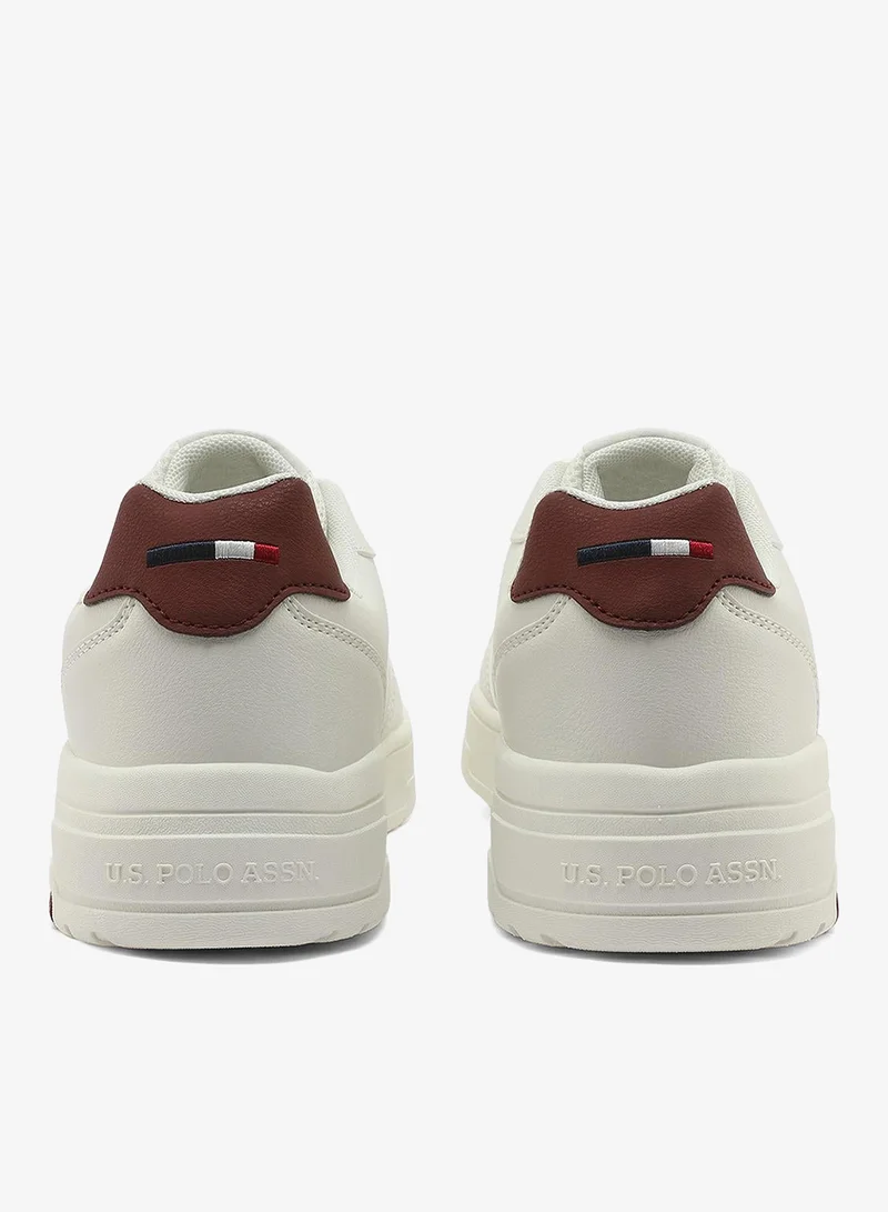 U.S. Polo Assn. white Men's White Sneakers - Lightweight, Breathable and Comfortable Shoes for Men | Best Price UAE