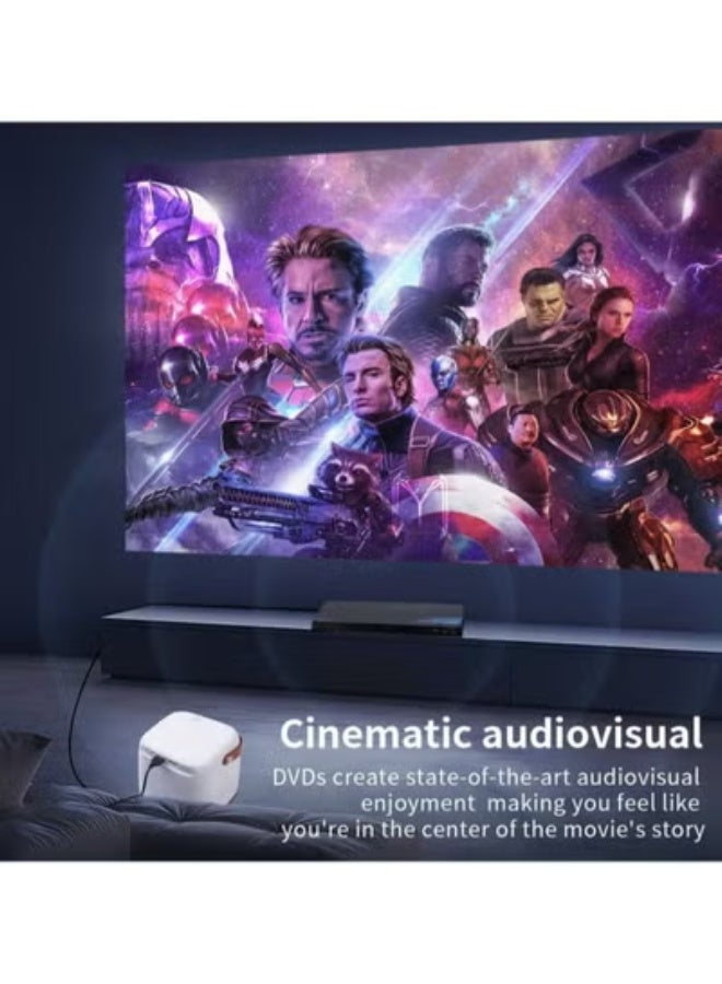 Umiio Portable Full HD 1080P Smart Video Projector – Wi-Fi & HDMI/USB Connectivity, Android System, Built-In Speaker, Adjustable Tripod Stand, Large Screen Home Theater & Gaming Projector – White - Image 3