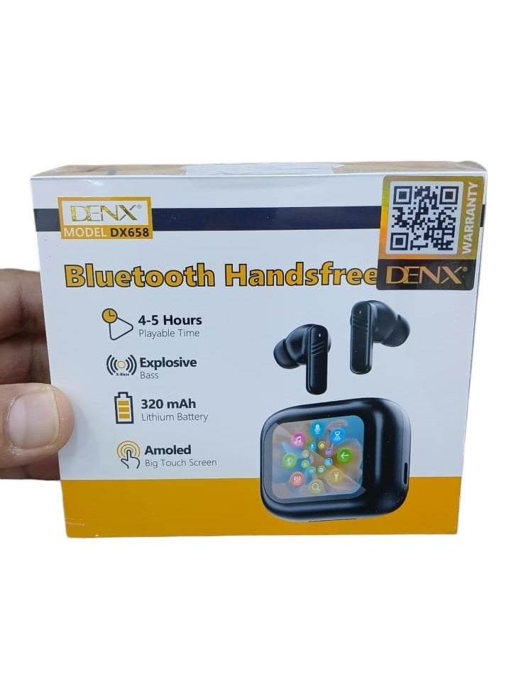 Denx Bluetooth Wireless Handsfree With Amoled Touch Screen 