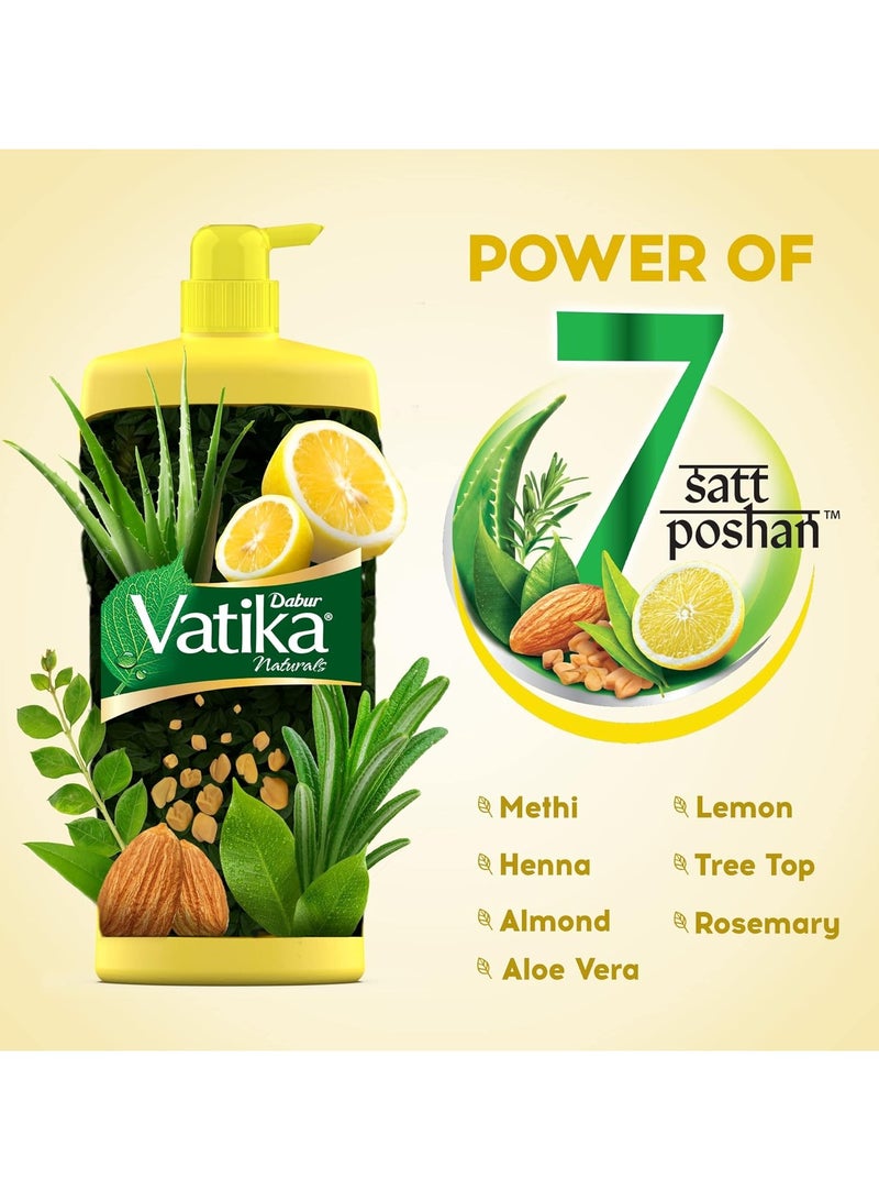 فاتيكا شامبو الليمون المضاد للقشرة - 1 لتر | يقلل من قشرة الرأس من الغسلة الأولى | يرطب فروة الرأس | يوفر تنظيفًا لطيفًا وترطيبًا وتغذية للشعر - Image 3