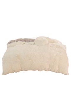 Generic 4pcs bedding set 2 pillowcases 1 quilt cover 1 bed sheet four-piece set with creative and fashionable styling warm mink plush  - Image 1