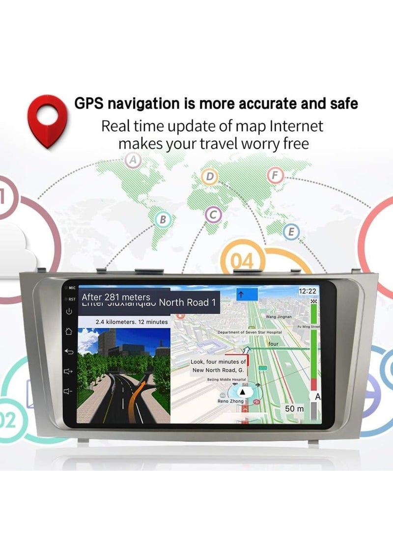 Vierex Android Car Stereo For Toyota Camry 2006 2007 2008 2009 2010 2011 2GB RAM 32GB ROM With Support Apple Carplay, 9 Inch IPS Touch Screen with Backup Camera Included 2GB 32GB With Apple Carplay - Image 1