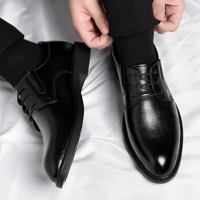 Wenzhou Leather Shoes Men'S Four Seasons Men'S Shoes Inner Height Increasing Leather Shoes Men'S Business Dress Casual Leather Shoes Wedding Groom Shoes - Image 5