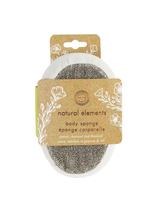 EvriHolder Natural Elements Body Sponge Flaxseed And Charcoal Deep Exfoliating Body Sponge - Image 3