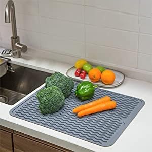 ISHWANKU Silicone Dish Drying Mat Drying Mat for Kitchen - Image 1