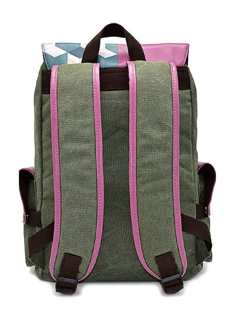 Japanese Anime Backpack Cosplay Demon Slayer Schoolbag Drawstring Backpack Outdoor Travel Bag Laptops Backpack Casual Canvas Anime Printed Flap Backpack - Image 2