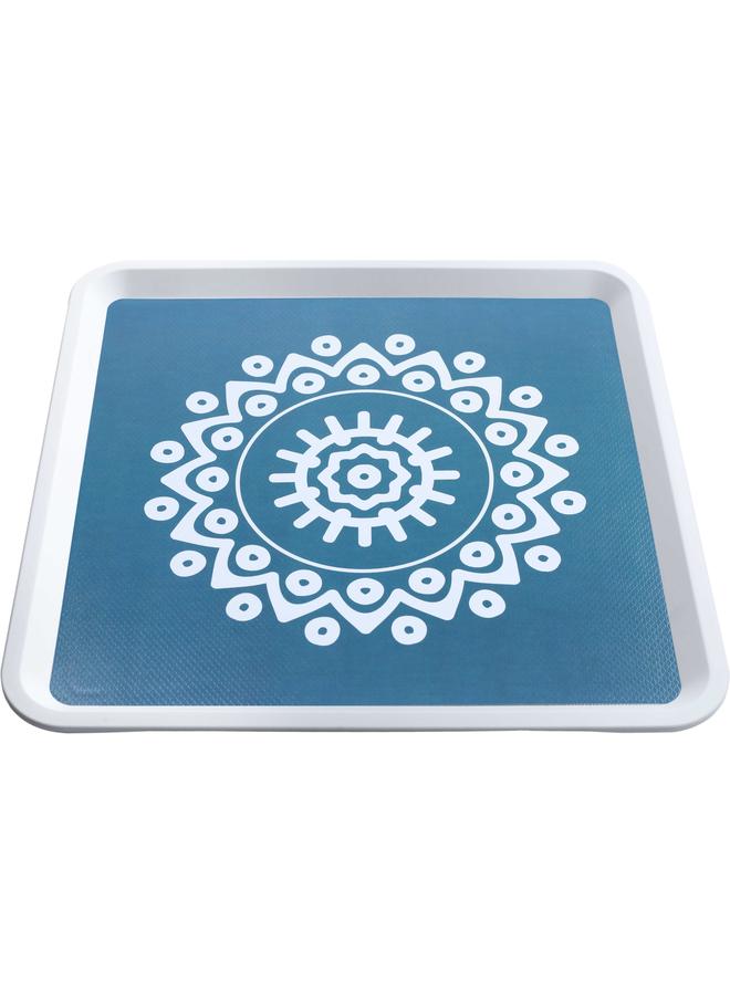 Alsaif Plastic Serving Tray 32 Cm Square Blue - Image 2