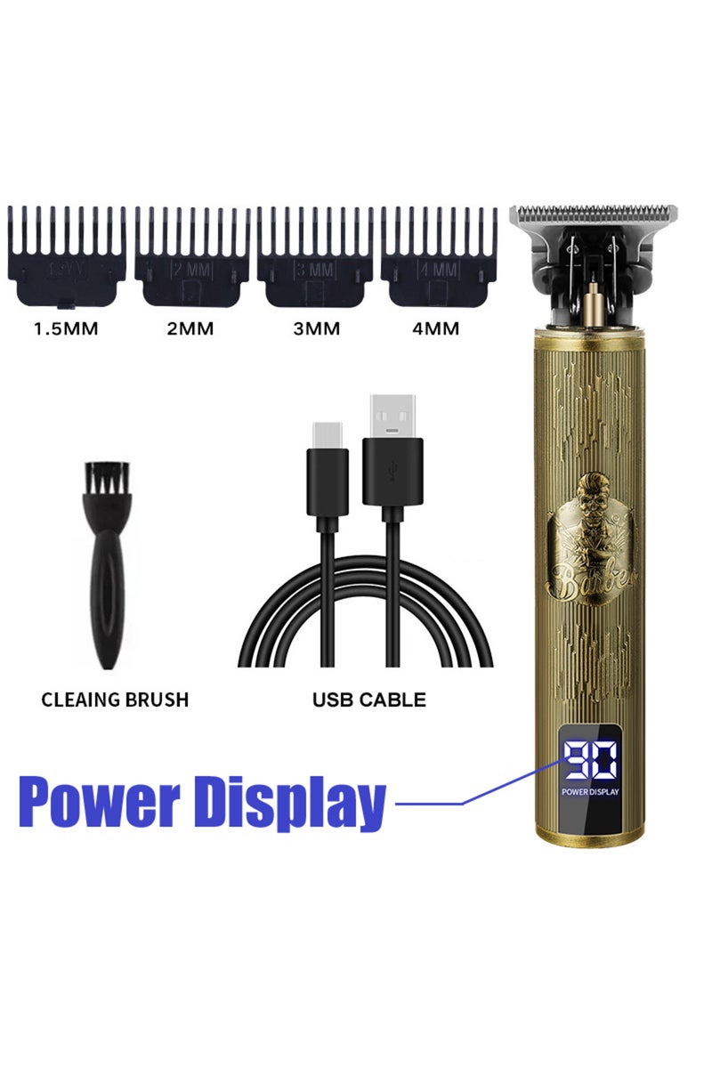 ماكينة حلاقة شعر محمولة 067-Barber T9 بتصميم كلاسيكي، ماكينة حلاقة شعر USB سريعة الشحن، ماكينة حلاقة شعر Barber Cor