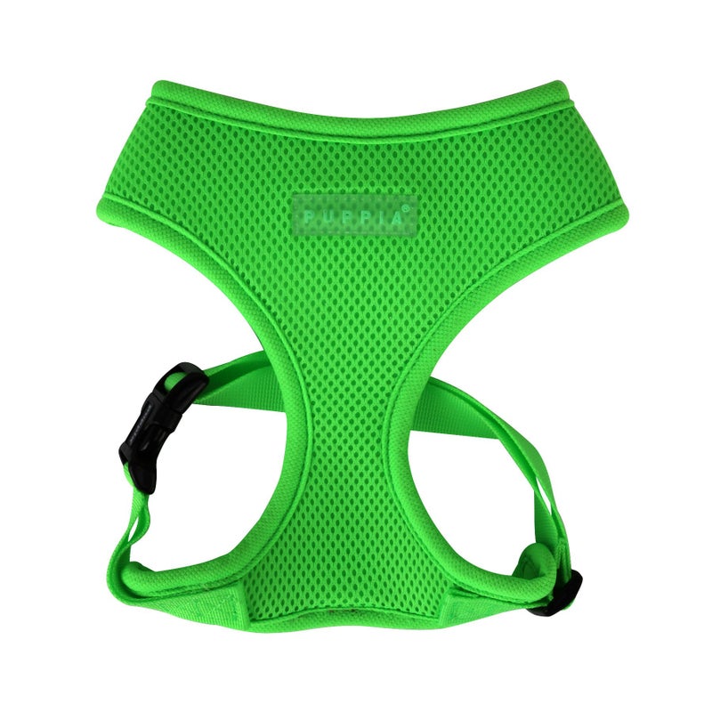 Puppia Soft Harness A XL OverTheHead Soft Mesh Harness Neon Green - Image 2