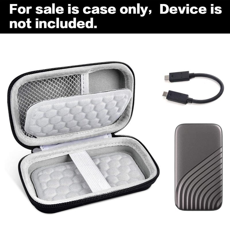 PAIYULE حافظة متوافقة مع WD 1TB 2TB 500GB My Passport SSD محرك خارجي محمول - WDBAGF0010BRD-WESN، حقيبة تخزين محمولة تناسب أيضًا كابلات USB (الحافظة فقط) - Image 4