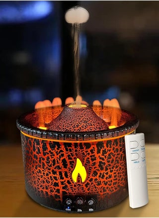 Volcano Diffuser, Essential Oil Diffuser 300ml Volcano Humidifier with Flame & Volcano Mist Mode, 2 Colors, Timer, Auto Shut-Off Remote Control Flame Diffusers for Home Bedroom - pzsku/Z32EC4074B06DB3AC6D0EZ/45/_/1729086096/70fdaff2-ba64-4387-ac89-b4cba81a8259