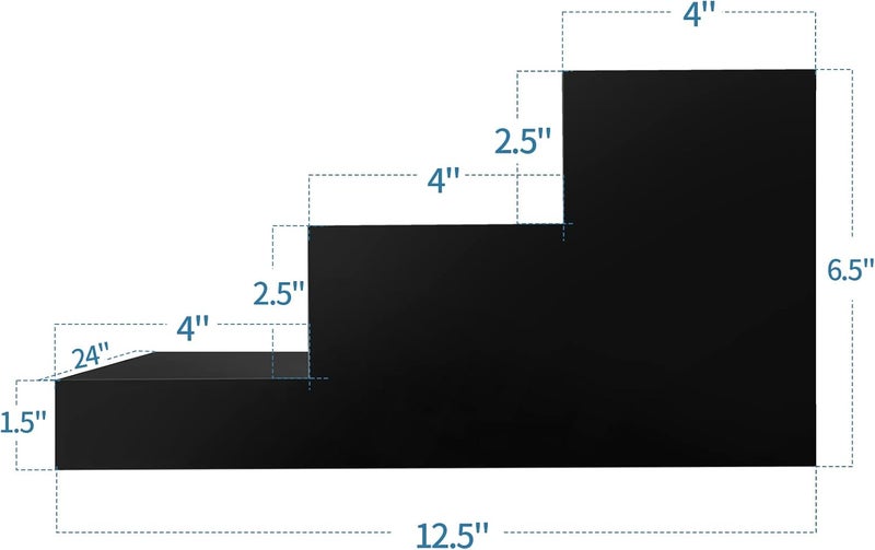 TPGP CiaoHER Large Acrylic Wine Liquor Bottle Rack 3 Tier Black Countertop Riser Display - 2 Pack - Image 2