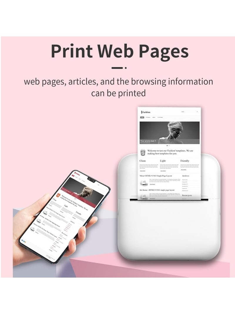 Rechargeable Mini Pocket Printer With Inkless Thermal Compact Printing Technology For Printing Photos Labels Texts and Sketch - Image 3