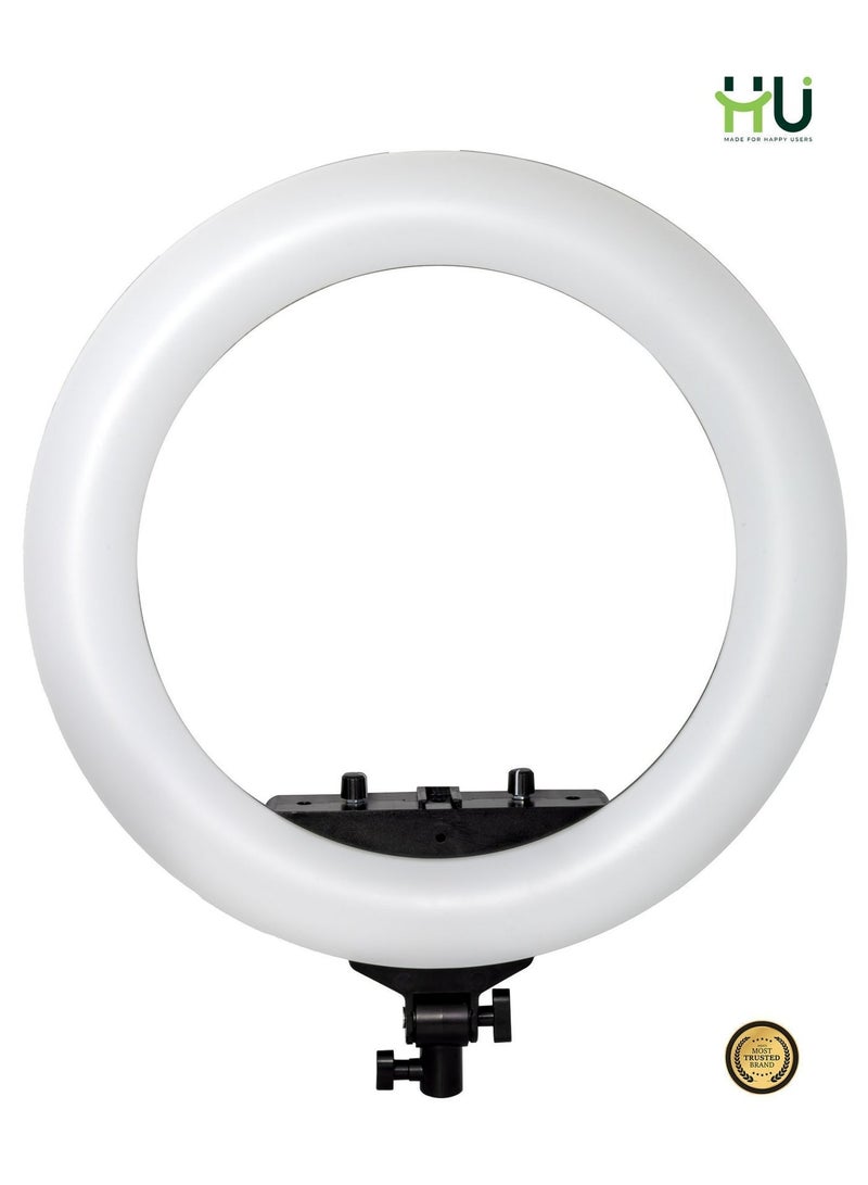 H U RGB LED Soft Ring Light 450mm – Ring Light with Remote Control, Dual USB Power & 360° Rotating Pan Tilt for Makeup, Live Stream & Photography - Image 4