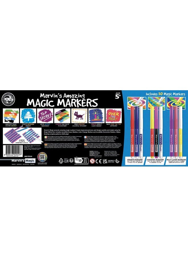 Marvin's Magic NEW x 30 Amazing Magic Pens - Color Changing Magic Pen Art - Create 3D Lettering or Write Secret Messages - Includes 30 Magic Pens - Image 2