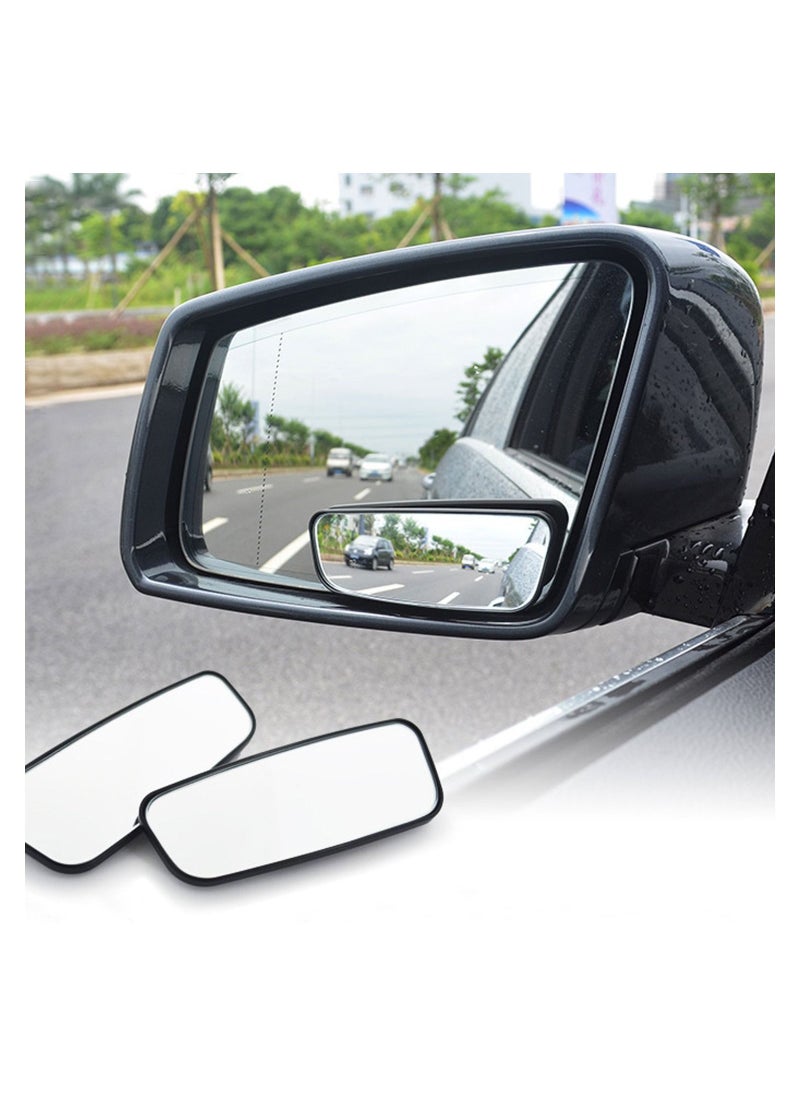 KASTWAVE - Rectangle Blind Spot Mirror, 360 Degree HD Glass and ABS Housing Convex Wide Angle Rearview Mirror for Universal Car Fit (Pack of 2) - Image 1