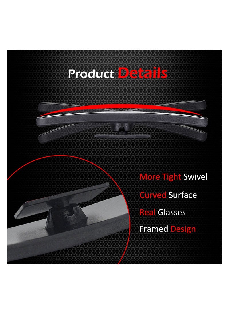 KASTWAVE - Rectangle Blind Spot Mirror, 360 Degree HD Glass and ABS Housing Convex Wide Angle Rearview Mirror for Universal Car Fit (Pack of 2) - Image 1
