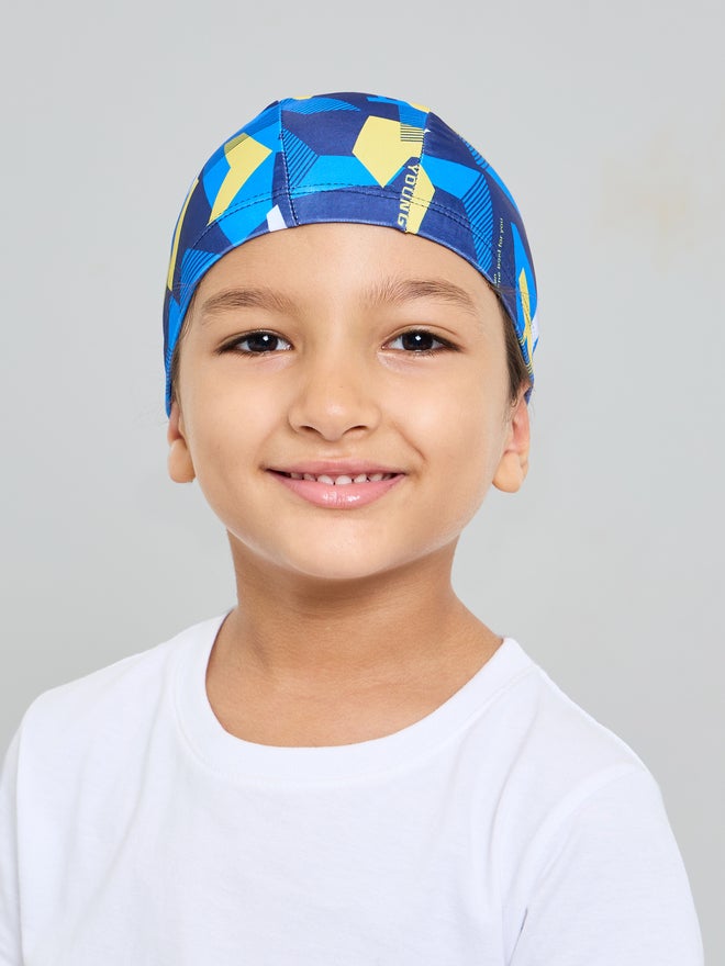Styli Boys Side Pannel Print Swim Shorts with Cap - Image 3