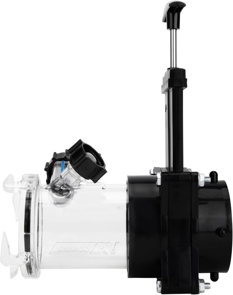 Camco Camper & RV Gate Valve with Built-in Clear Adapter - Ready-to-Use RV Sewer Valve - Features 3.5-Inch Long Clear Adapter, 4 Bayonet Prongs - Fits 3-inch Sewer Fittings (39053) - Image 4
