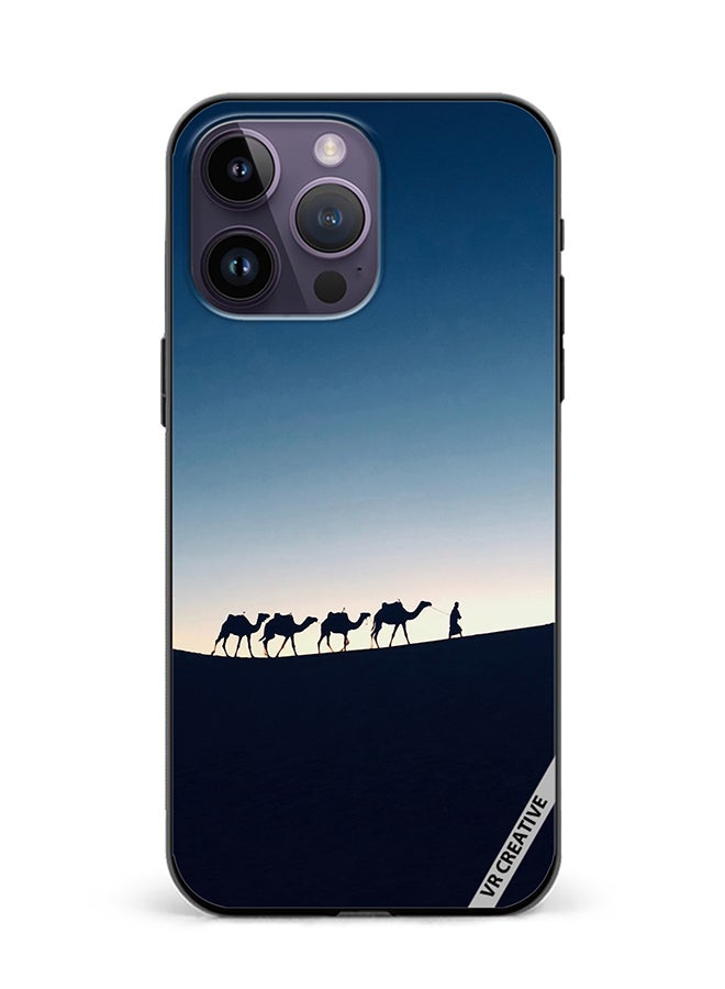 VR CREATIVE Protective Case Cover For Apple iPhone 15 Pro Camel Walking Design Multicolour - Image 1