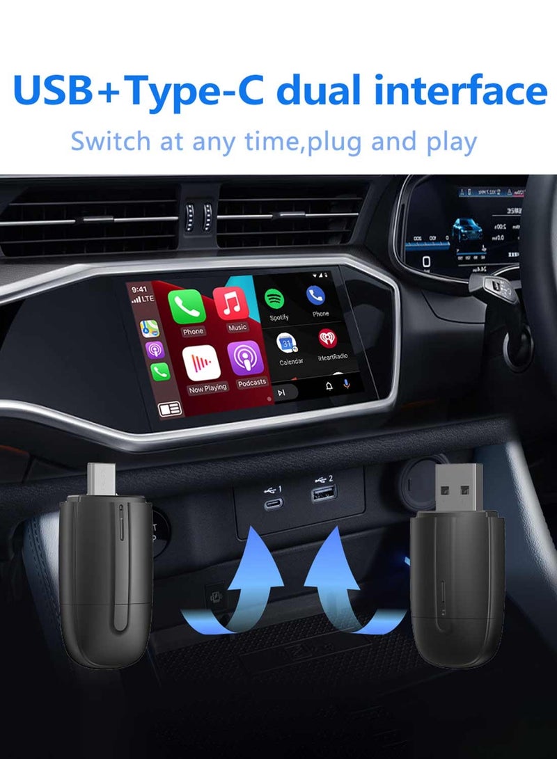 Digisand 2 In 1 Wireless Carplay Auto Adapter Mini Box - with Bluetooth and WiFi - Smart Car Box Converts Wired to Wireless - for Wired CarPlay/Auto Cars - Auto-Connect, Plug and Play - Image 4