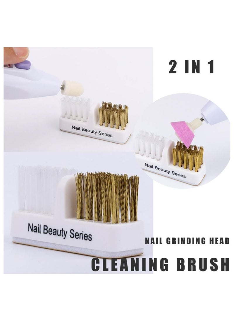 brunson - Nail For Accessories Girls Manicure Home Head Remover Cleaning Equipment Copper Ladies Cleaners Brush Brushes Machine Cleanser Brushes: Cleaner Drill Dual Wire Bit Clean - Image 1